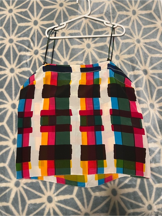 Balenciaga Tops - Rare Vintage Balenciaga Bright Multicolor Grid Print Cami Top